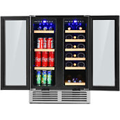 24 Dual Control Refrigerator Dual Zone Wine And Beverage Cooler Refrigerator