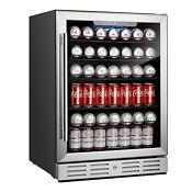 Kalamera 24inch Built In Beverage Refrigerator 175 Can Single Zone Touch Cont 
