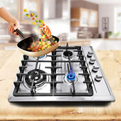 23 4 Burners Built In Stove Top Cooktop Kitchen Stainless Steel Gas Cooktop