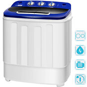 13 5lbs Portable Washing Machine Compact Twin Tub Laundry Washer Spin Dryer Blue