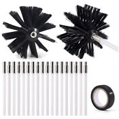 21pcs 24 Feet Dryer Vent Duct Brush Cleaning Kit Chimney Cleaning Kit Lint