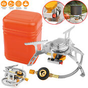 3700w Portable Backpacking Camping Gas Stove W Piezo Ignition Burner Case Us