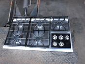 Wolf 5 Burner Gas Cooktop Stainless Steel Ct36g S 36 With Downdraft And Contro