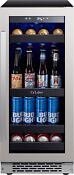 15inch 100 Cans Under Counter Beverage Refrigerator Cooler Soda Beer Mini Fridge
