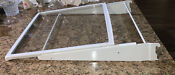 Whirlpool Gold Refrigerator Slide Out Spillproof Glass Shelf W Brackets Frame