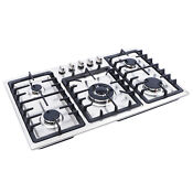 34 Inch Gas Cooktop 5 Burners Built In Gas Stove Top Ng Lpg Kitchen Cooker Hob