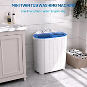 11 15 26lbs Portable Washing Machine Electric Washer With Spin Dryer For Home