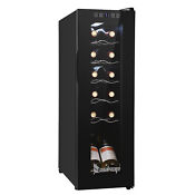 12 Bottle Compressor Wine Cooler Refrigerator Countertop Chiller Freestanding Us