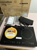 Double Induction Cooktop Sandoo 1800w Electric Induction 2 Burner Cooktop New 