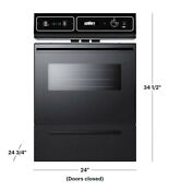 24 Inch Gas Wall Oven Black