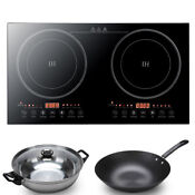 Double Burner Cooker Portable Induction Cooktop Countertop Burner Stove 2400w