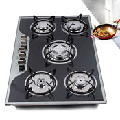 30 Gas Cooktop Built In Gas Stove 5 Burners Gas Stoves Lpg Ng Stainless Steel