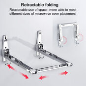 Rack Wall Mounted Microwave Oven Bracket Thickened Floating Telescopic Foldable