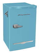 3 2 Cu Feet Retro Vintage Style Mini Fridge Compact Refrigerator In Blue