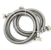 Appliance Pros 4ft Stainless Steel Braided Washer Water Hose Lines Clothes