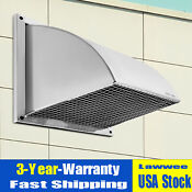 8 304 Stainless Steel Exhaust Hood Vent Cap Kitchen Wall Vents Indoor Outdoor