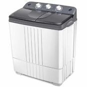 Costway Compact Mini Portable Twin Tub Washing Machine 20 Lbs Washer Spinner