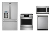 Ge Cafe Stainless Kitchen Package With 30 Dual Fuel Range