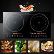 Electric 2400w Double Induction Cooker Cooktop Table Top Double Cooker Stove Usa
