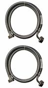 Stainless Steel Washing Machine 90 Degree 5 Set Inlet Fill Hoses With Washers
