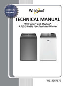Maytag Mvw7230hw Mvw7230hw0 Service Repair Manual Paper And Pdf