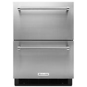 Kitchenaid Kudr204esb 24 Ss Double Refrigerator Drawer
