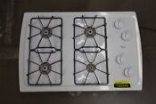 Whirlpool W3cg3014xw 30 White 4 Burner Natural Gas Cooktop Nob 132646