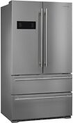 Smeg Fq50ufxe 36 In 4 Door Counter Depth French Door Refrigerator