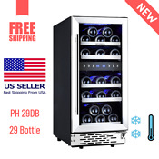 15 Inch Built In Or Free Standing 29 Bottle Dual Zone Wine Cooler Refrigerator