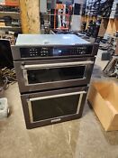 Kitchenaid Koce500ebs 30 Electric Combination Wall Oven Black Stainless Steel