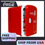 Coca Cola 6 Can Mini Fridge Portable 4l Mini Cooler Travel Compact Refrigerator