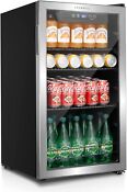 Crownful Beverage Refrigerator And Cooler 118 Can Mini Fridge For Soda Beer Wine
