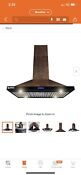 Akdy Island Range Hood 120v Lighted Remote Control Convertible Plastic In Copper