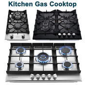 Kitchen Gas Cooktop 2 5 Burners Ng Lpg Stainless Steel Tempered Glass Countertop