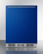 Summit Undercounter 24 Refrigerator Freezer Residential Cobalt Blue Door