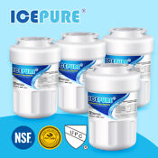 4 Pack Icepure Fit For Ge Mwf Mwfp Mwfgv Dse25jshecss Refrigerator Water Filter