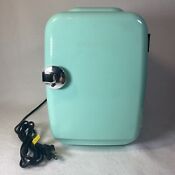 Mini Fridge 4 Liter 6 Can Portable Cooler And Warmer Personal Mint Green