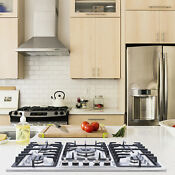 Built In 5 Burners Stove Top Gas Cooktop Kitchen Gas Cooking Easy Clean 33 8inch