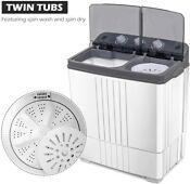 Lavadora Lavado De Ropa Washing Machine Twin Tub 20lbs Portable Laundry Dryer