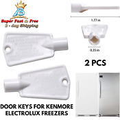 Freezer Door Key Replacement For Frigidaire Kenmore Electrolux Kelvinator Ge 2pc