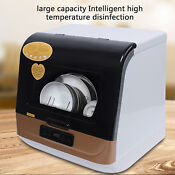 Automatic Countertop Dishwasher Portable 4 Washing Programs Dishwashing Machine