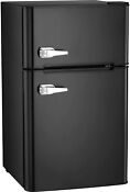 3 2 Cu Ft Black Mini Refrigerator Fridge Freezer 2 Door Compact Stainless Steel