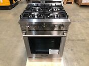24 In Gas Range 4 Burners Stainless Steel Open Box Cosmetic Imperfections 