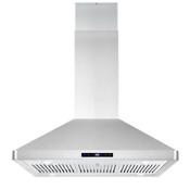 Cosmo Ductless Island Range Hood Touch Pad Led Lighting Permanent Filters 36 In