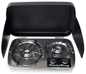2 Burner Drop In Rv Cooktop Stove Includes Cover