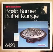 Toastmaster Basic Burner Buffet Range Electric Hot Plate Adjustable Temperature