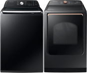 Samsung 4 6 Cu Ft Top Load Washer W Gas Dryer Mixed Wa46cg3505av Dvg55a7700v
