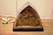 Antique 1930s Art Deco Ge Hotpoint Telechron Chrome Stove Range Timer Clock