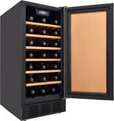 Wine Cooler Under Counter Wine Fridge 15 Inch 31 Bottle Freestanding Us Black