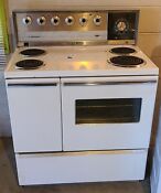 Vintage 1958 1962 Whirlpool Rca Electric Stove Range Rme 650 Parting Out
